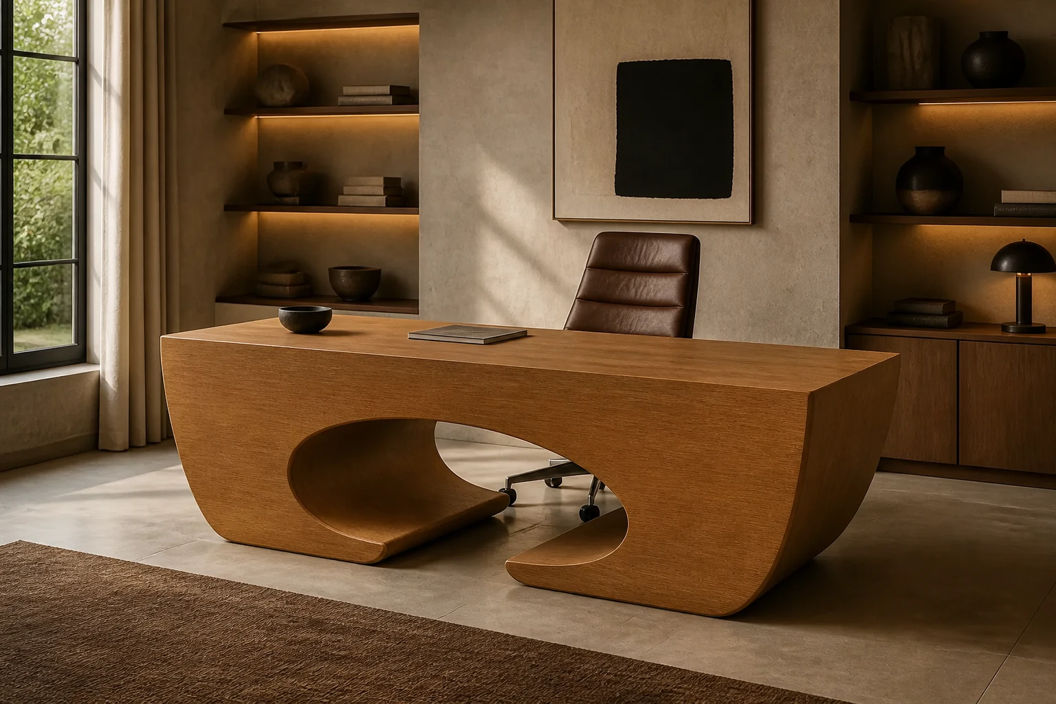 Founder Executive Desk shown in executive home office